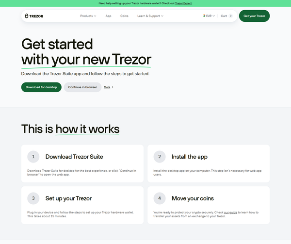 Trezor.io/start: Securely Set Up Your Trezor Hardware Wallet